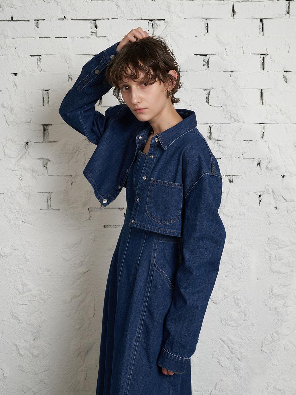 SHIRTS STYLE CROP JK_DARK INDIGO