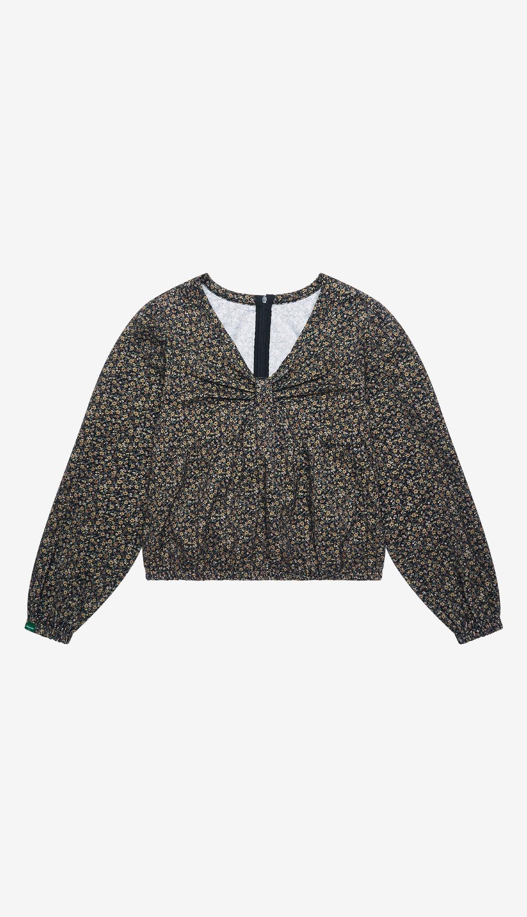 [11월 07일 예약발송]268. Tiny Flower Blouse _ Black