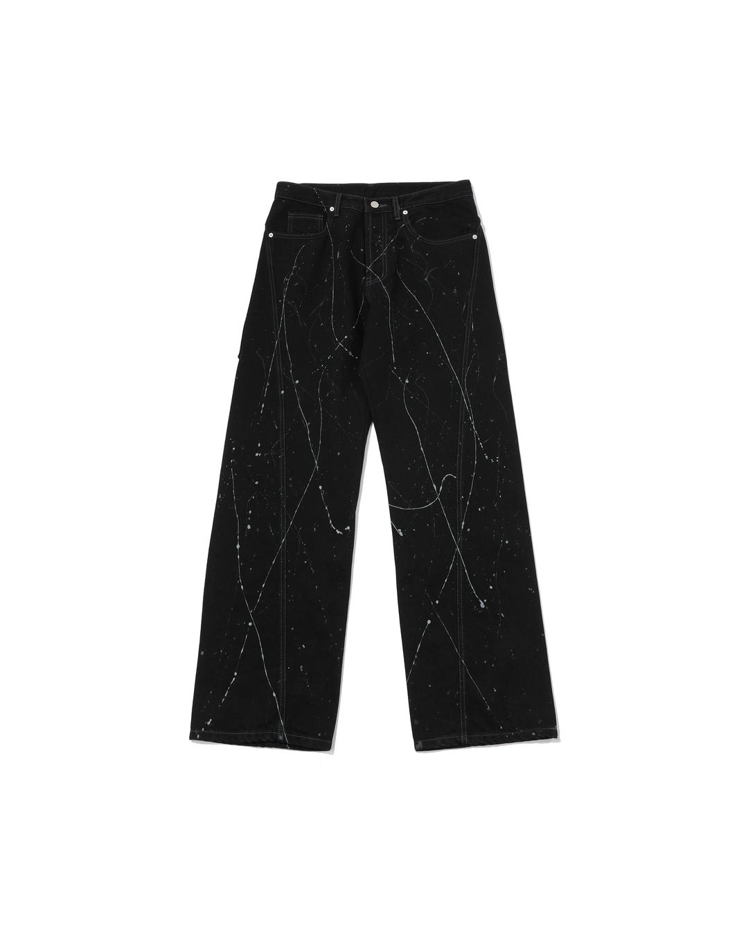 PAINTED TWIST DENIM PANTS(GRAPHITE)