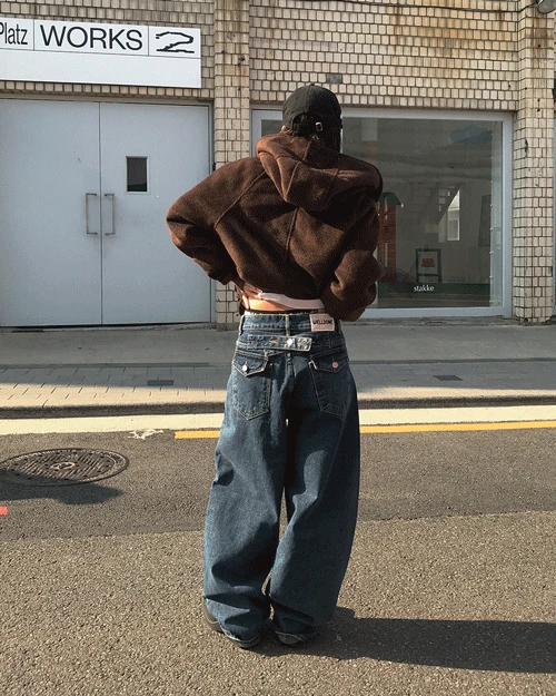 [unisex] 신치백 와이드 데님팬츠