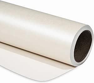 RUSPEPA White Matte Wrapping Paper - Solid Color Pearly - lustre Paper Perfect for Wedding, Birthday, Christmas, Baby Shower -17 Inches X 32.8 Feet