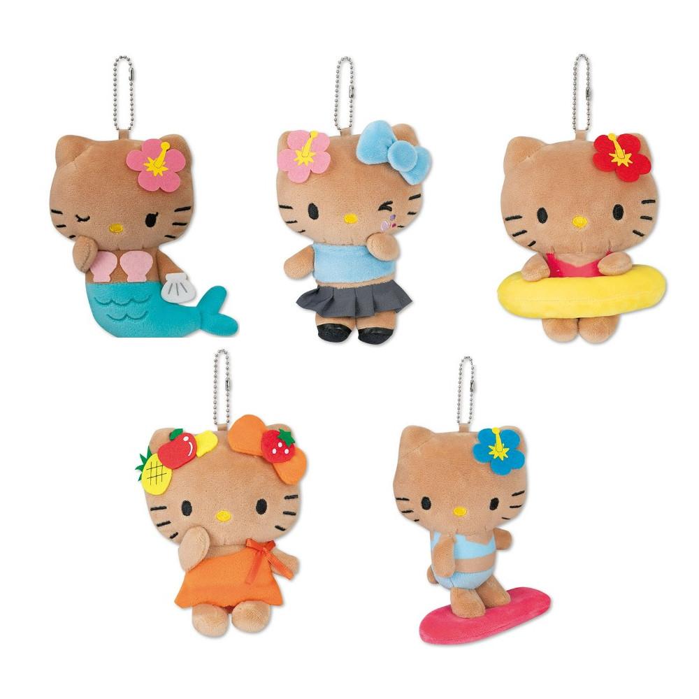 [NO458] 산리오 Avail X 헬로키티 콜라보 마스코트 인형 키링 선탠 태닝 키티