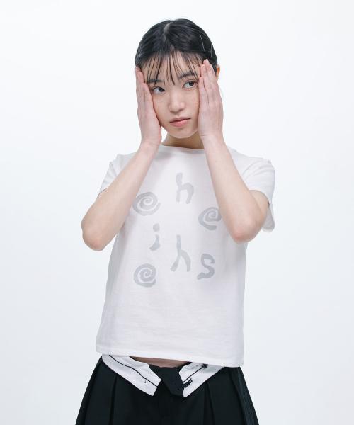 오헤시오(OHESHIO)  LOGO SLIM T-SHIRT, WHITE - 사이즈 & 후기 | 무신사