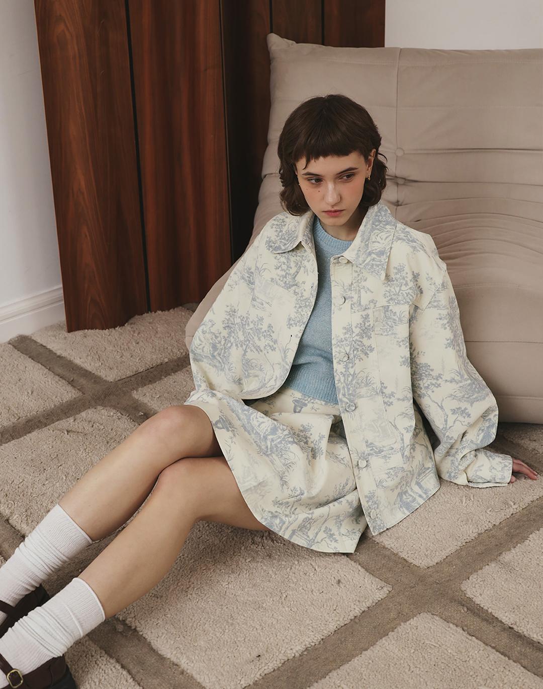 PATTERN JACKET IVORY