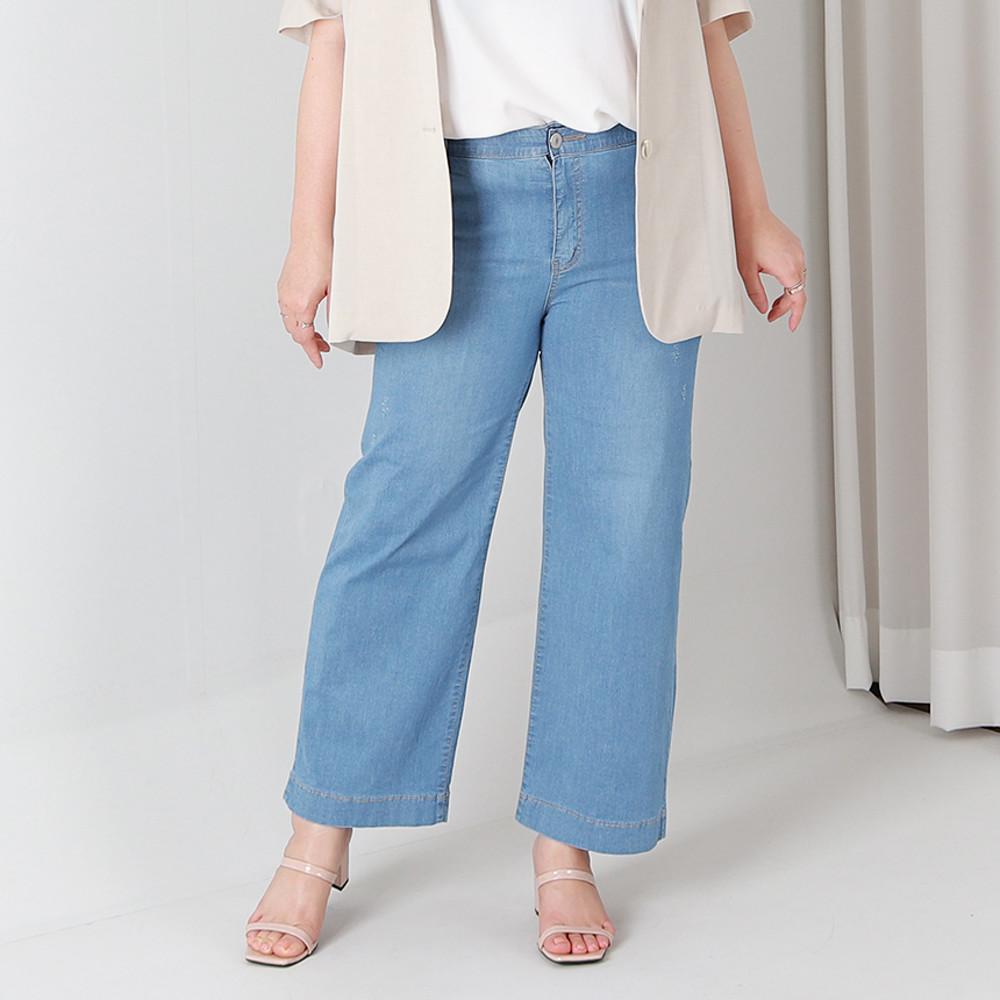 (여름) 8.5부 슬림 와이드 일자핏 청바지 66 77 88사이즈