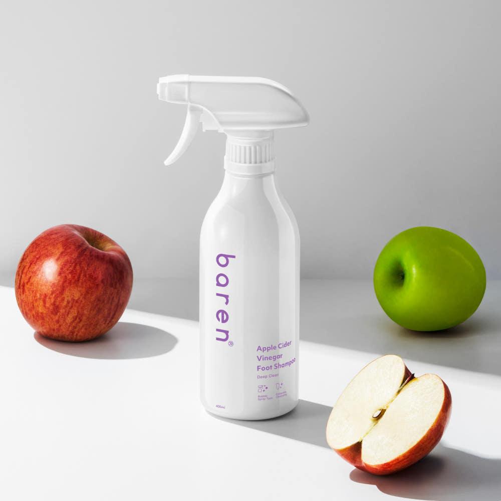 바렌 발에사과해 풋샴푸 발냄새제거 풋스프레이 각질 무좀 제거제 애플사이다비니거 400ml