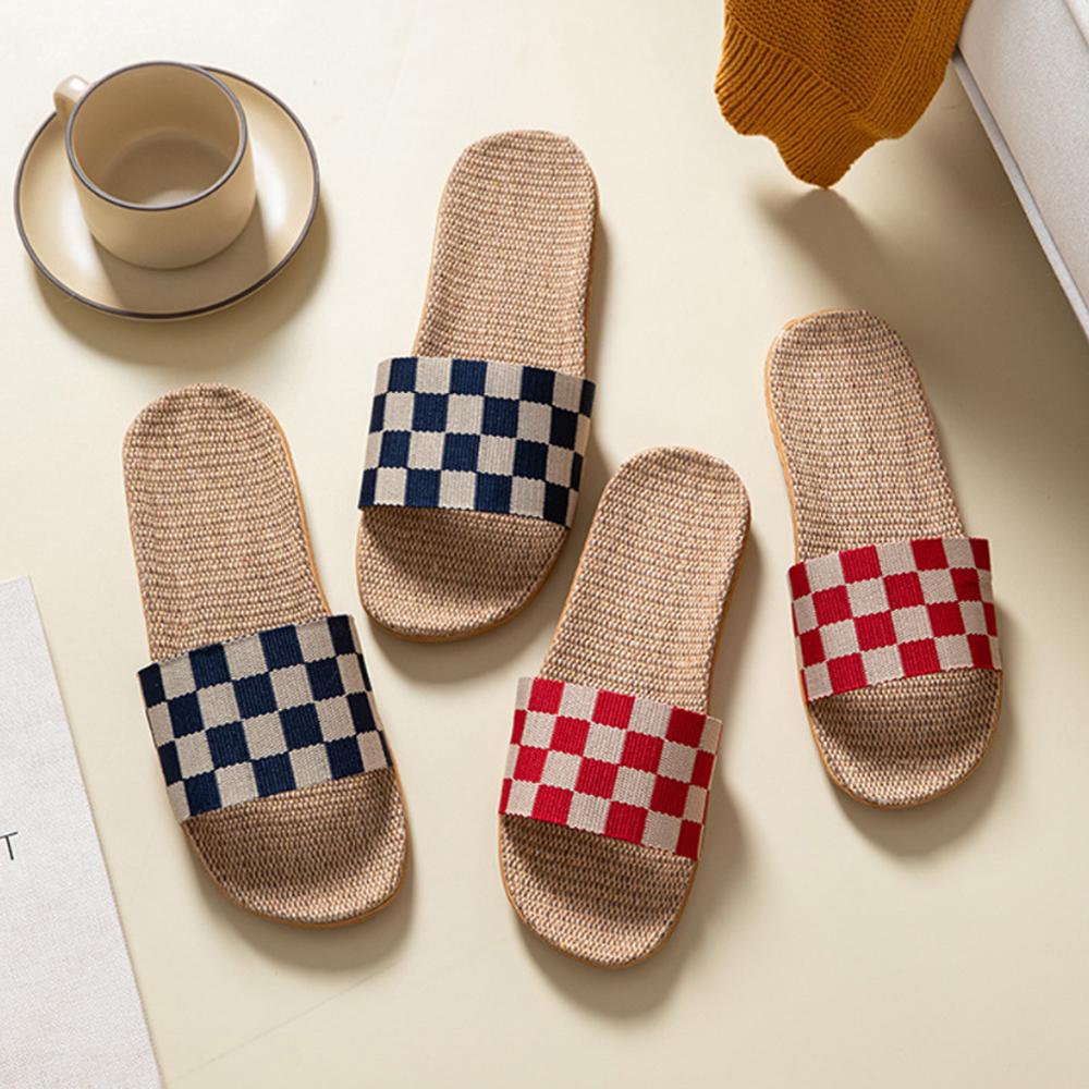 커플 라탄슬리퍼 여성 실내 사무실 거실화 편한 여름 왕골슬리퍼