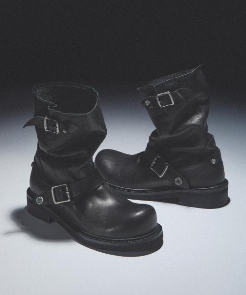 [로맨틱무브×후디진호] 스틸바운드 엔지니어드부츠 R24M999 (워싱블랙)