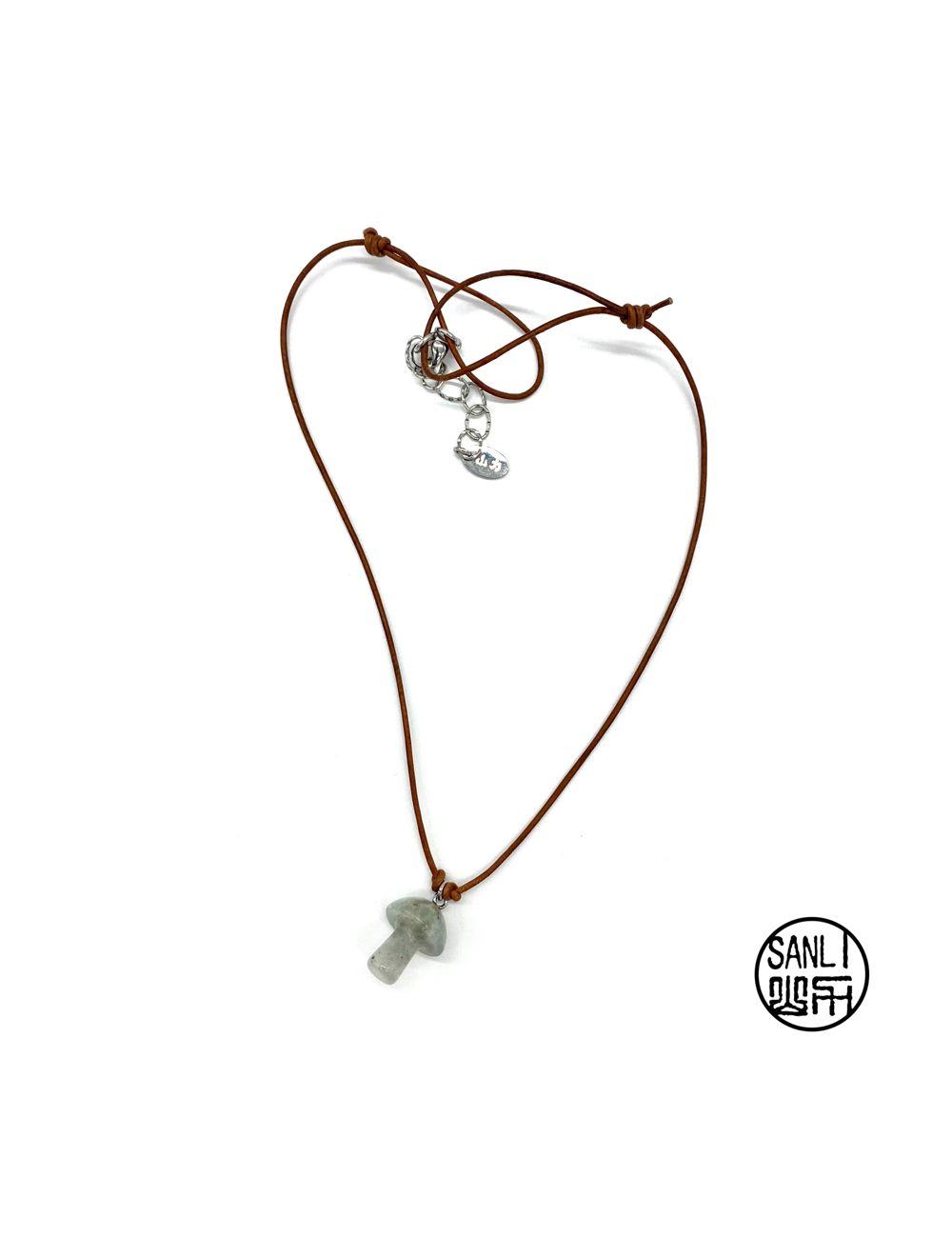 연녹색 머시룸 네크리스