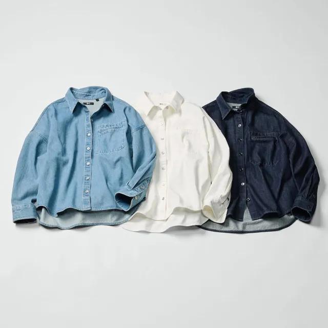 유니클로 C 데님 릴랙스 핏 셔츠 자켓 3컬러 483767