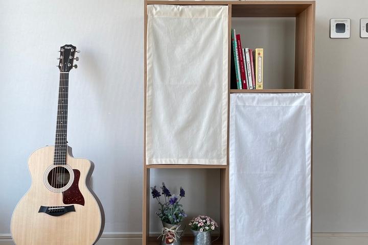 맞춤)광목 선반 수납장 책장 옷장 가리개 가림막커튼 바란스 찍찍이 벨크로 붙이는커튼 가림천