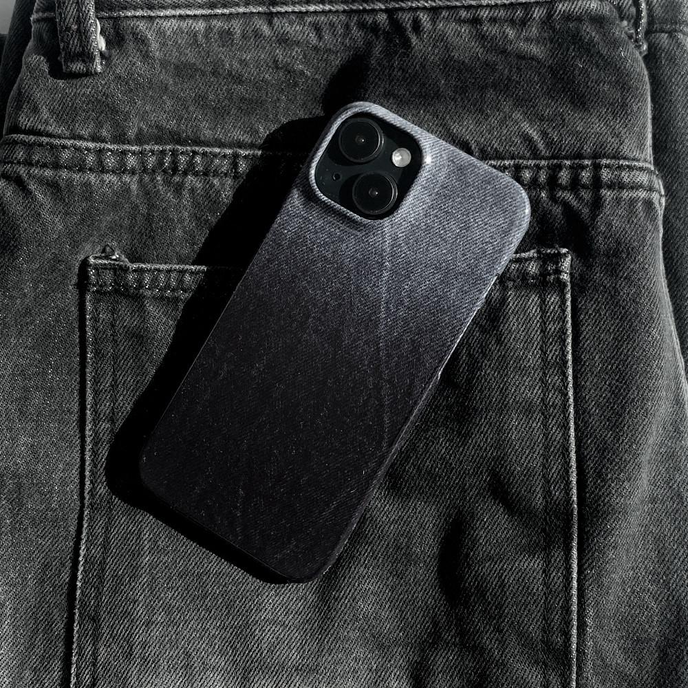 속담 / black denim gradation 블랙 데님 그라데이션 유광하드 아이폰15, 갤럭시24 폰케이스