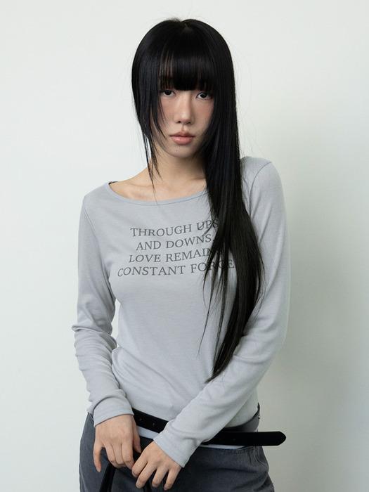 THROUGH UPS SLIM T-SHIRT (2COLOR)