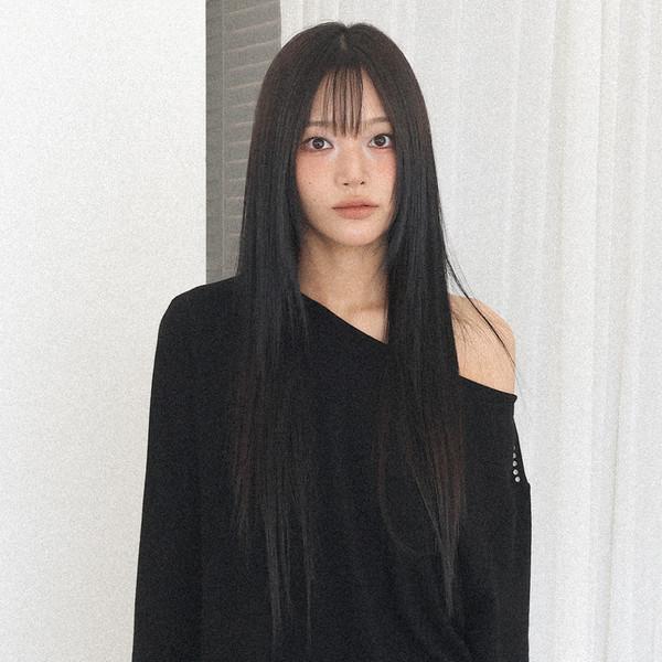 [30% OFF] BLACK STUD WOOL BLEND LONG SLEEVE