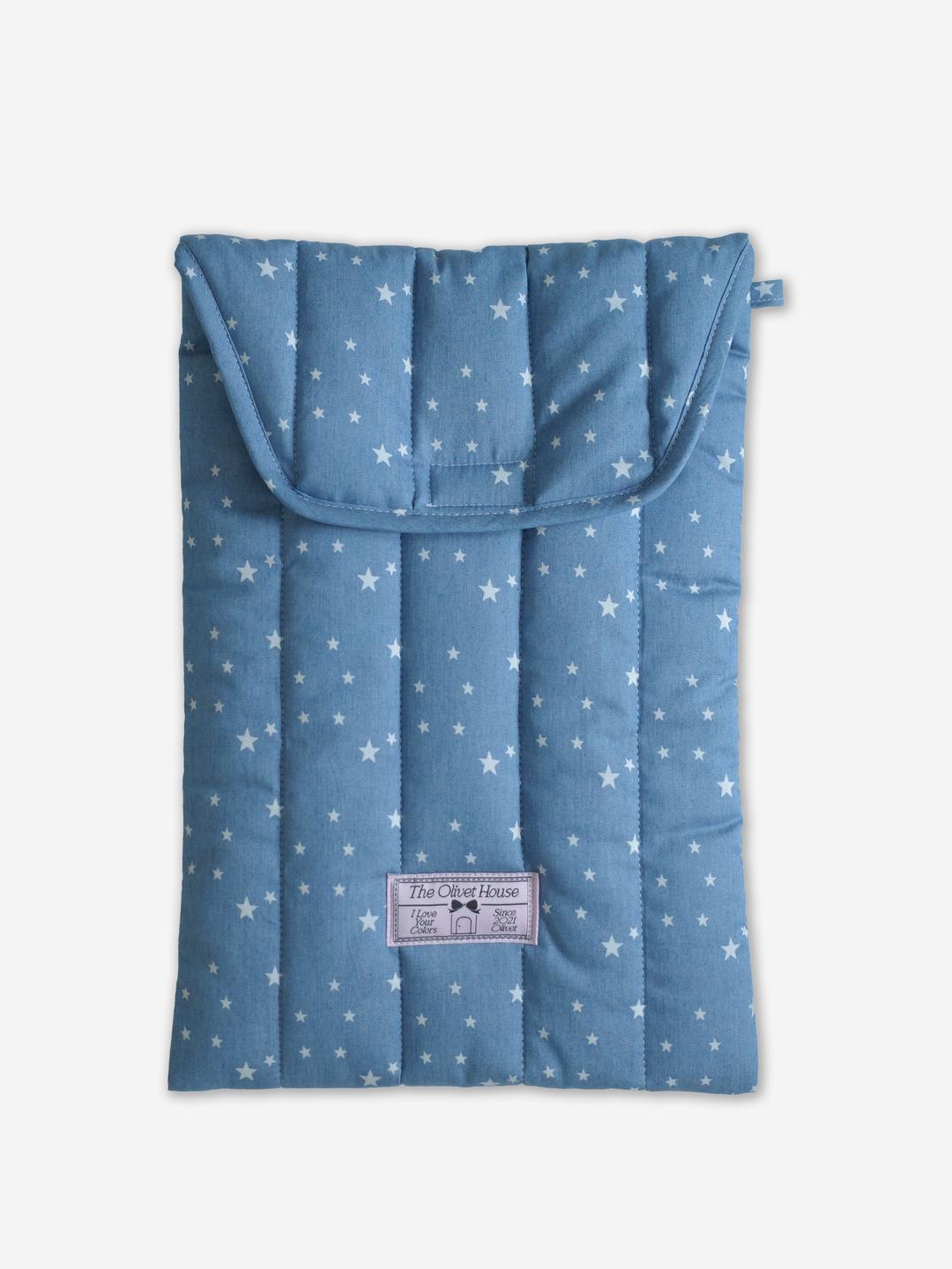 The Olivet house digital pouch - star denim (13, 15-16inch)