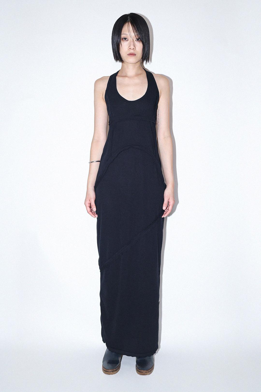 ASYMMETRY SEAM DRESS_BLACK