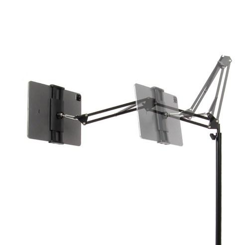 나코요트 태블릿 스마트폰 휴대용 모니터 스탠드 거치대, 블랙, NY-01