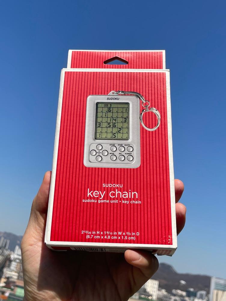 [VINTAGE] 스도쿠 키체인 Sudoku Keychain  열쇠고리 Number Place
