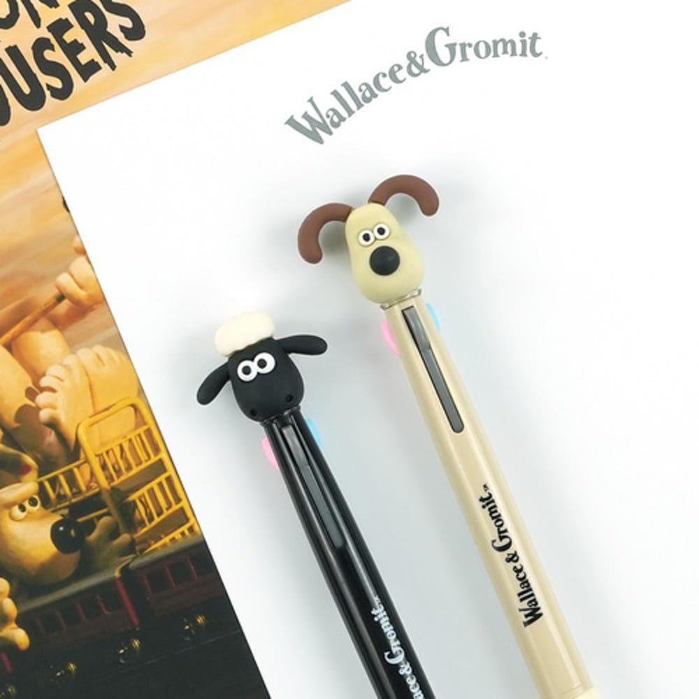 월레스와 그로밋 캐릭터 피규어 3색 볼펜