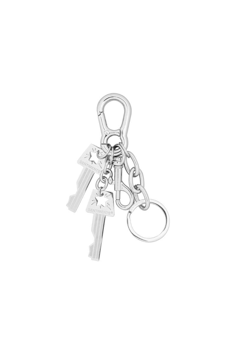 NO.595 [SILVER] STAR KEY HOLE KEY RING