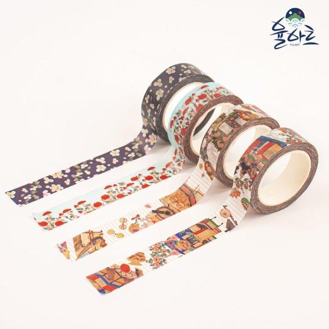 [예스24] [예스24배송] 전통 민화 단청 마스킹테이프 4종 세트