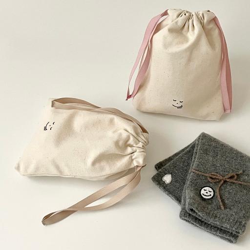 코튼 100% 이너 스트링파우치 더스트백 2컬러