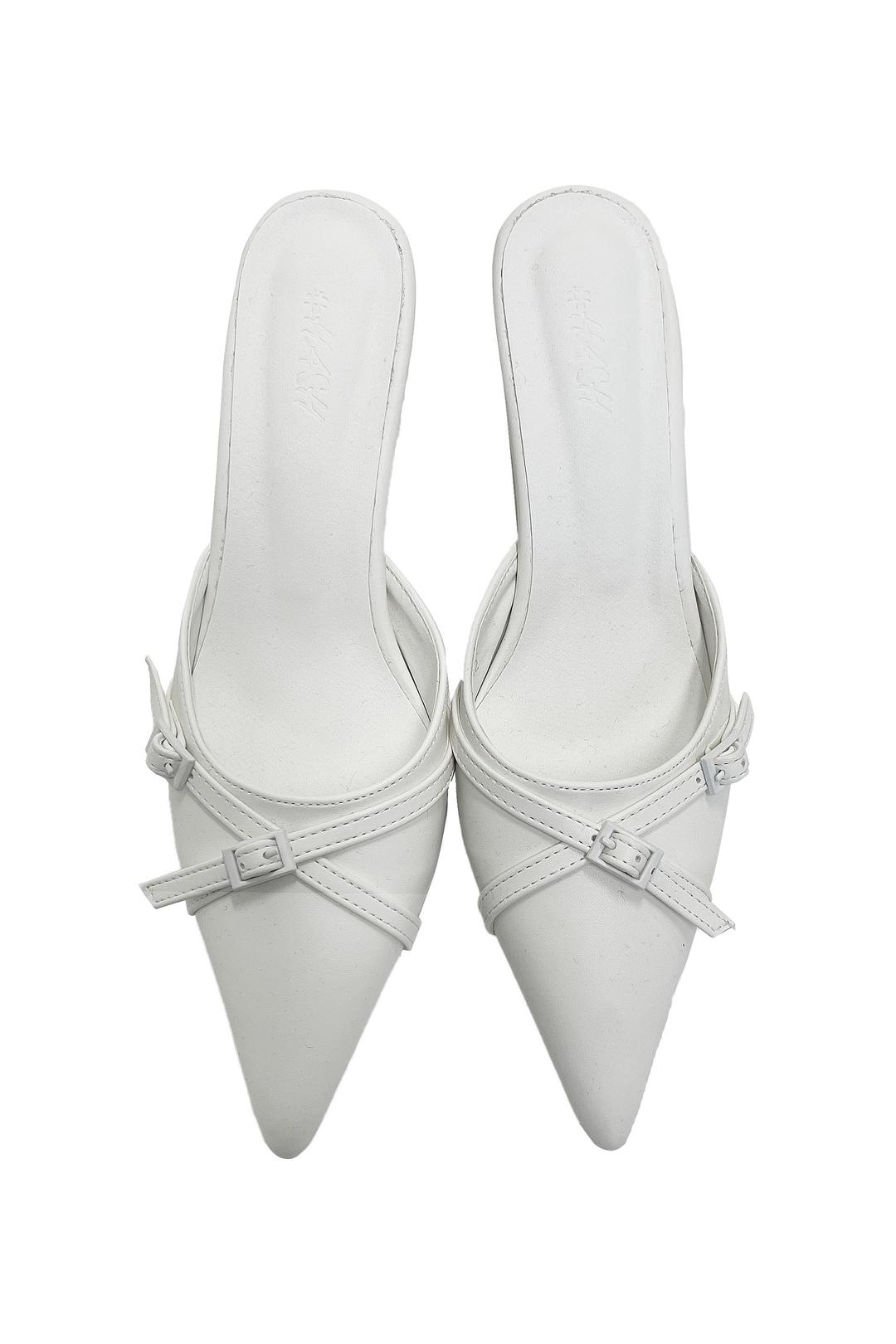 Strap stiletto mule