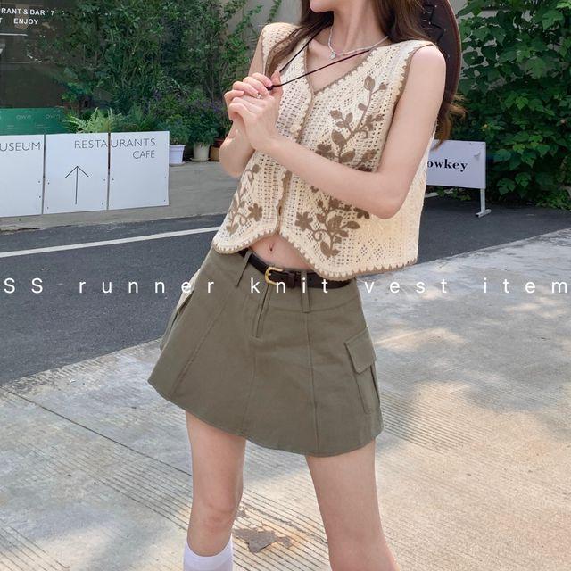러너 니트 베스트-vest