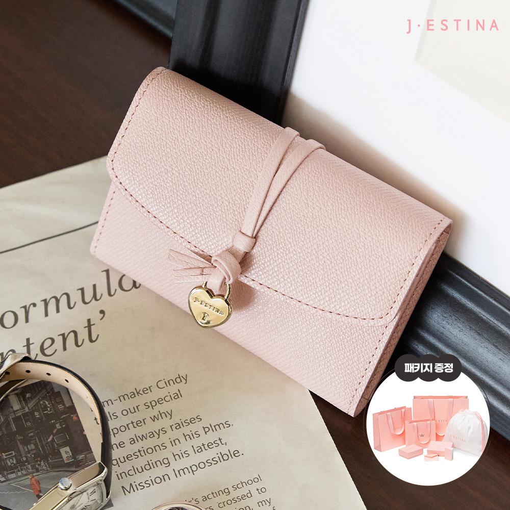 제이에스티나 JANE 플랩카드지갑 (핑크)