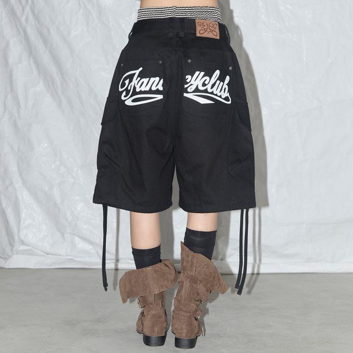 CARGO LETTERING BERMUDA PANTS (BLACK) F25QD889