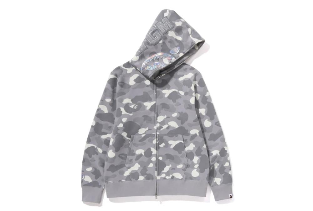 [베이프정품] 국내배송 베이프 샤크후드 시티 카모 샤크 풀집 후드  BAPE CITY CAMO SHARK FULL ZIP HOODIE