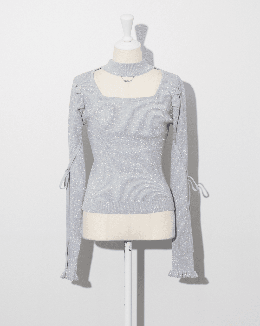 チョーカーネックレスラメニット