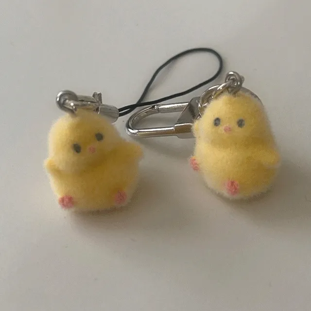 [뽀쨕🐣당일] 삐약이 병아리 키링 핸드폰줄 에어팟 키링 우정템