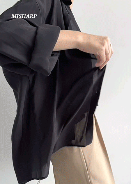 뮤트 텐셀 오버핏 셔츠 (2 color)