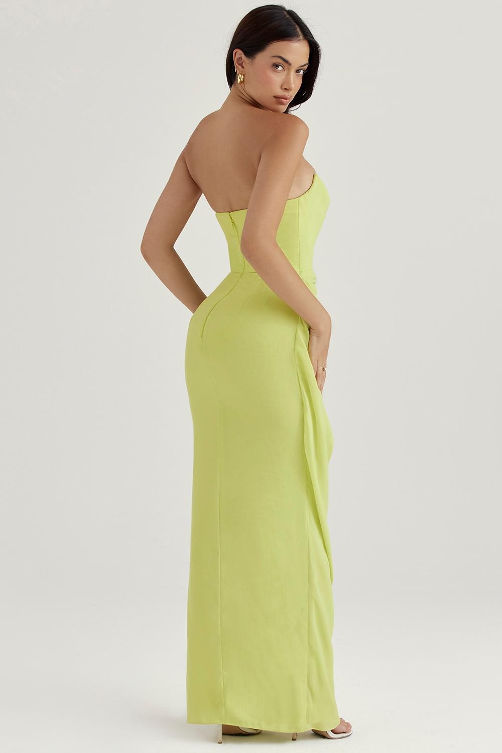 Lime Strapless Gown