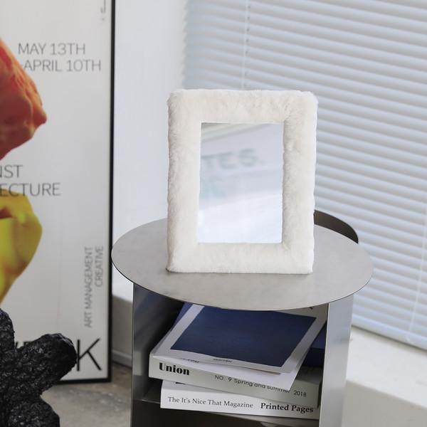 [FUR MIRROR] FAUX FUR MIRROR (WHITE)