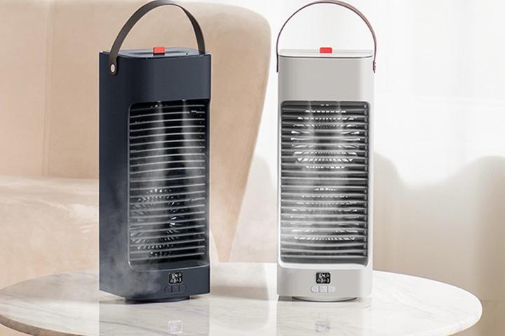 이동식 듀얼 무선 미스트 얼음선풍기 에어쿨러 미니냉풍기 IW-F801