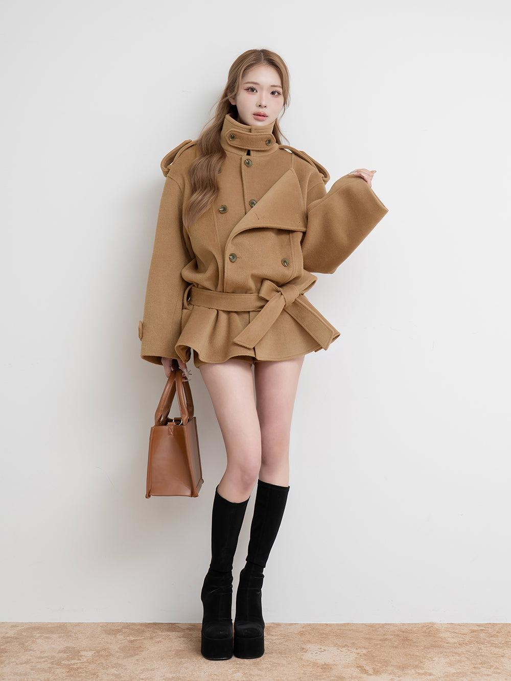 【予約商品】ドロップショルダージャケットコート