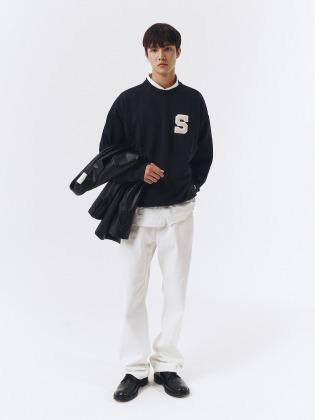 UNISEX BOUCLE LOGO SWEATSHIRT FRENCH NAVY_M_UDTS2C101N3