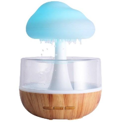 빗소리 구름 빗방울 무드등 가습기, 기본컬러