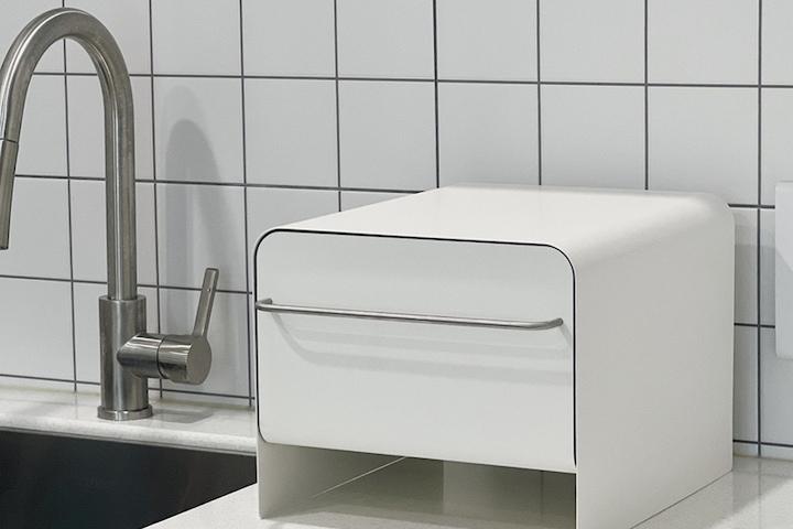 화이트 철제 슬라이드 수납함 2size 2colors (+미끄럼방지)