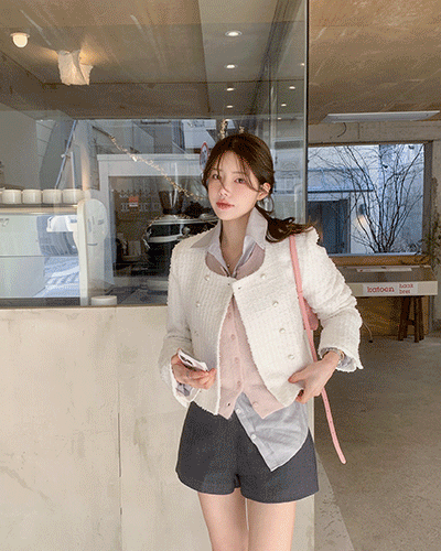 모던로브 [🌸봄신상]체디 더블 트위드 자켓 - 2color 어텀/하객/격식/하객룩자켓/하객룩트위드/더블트위드