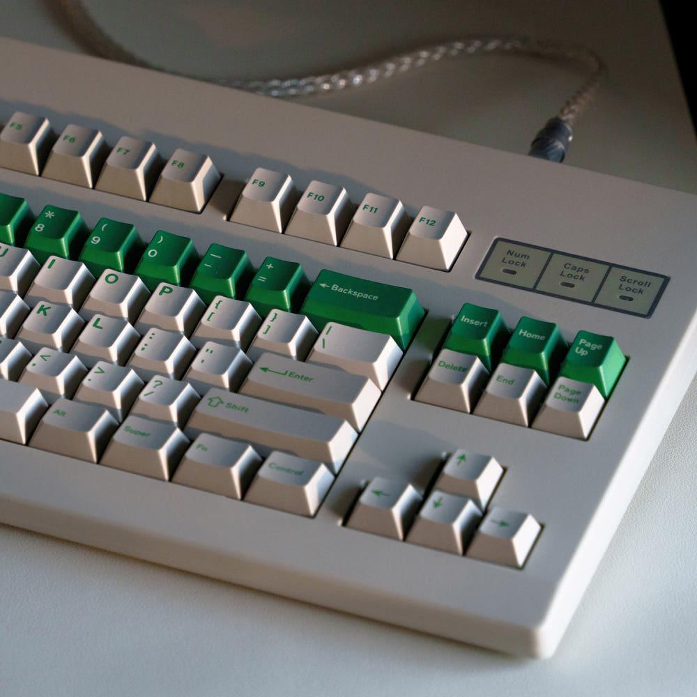 [페블온] 녹색 그린 포인트 한글 체리 PBT 독거미 F99 한무무 키캡