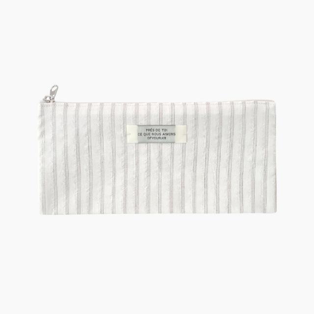 Pencil Case, Brown Stripe
