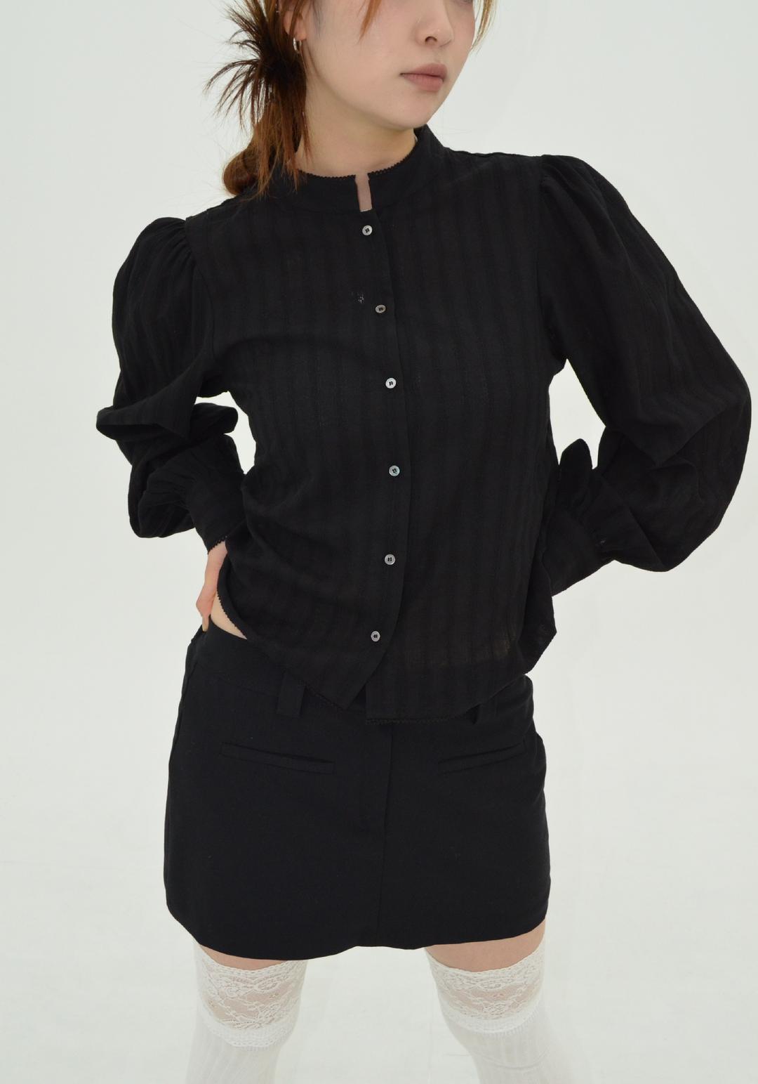 [10% off / 당일 출고] French Henley neck bl - ivory