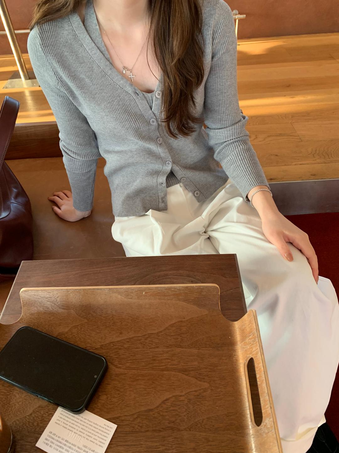 halter cardigan set (4 colors)