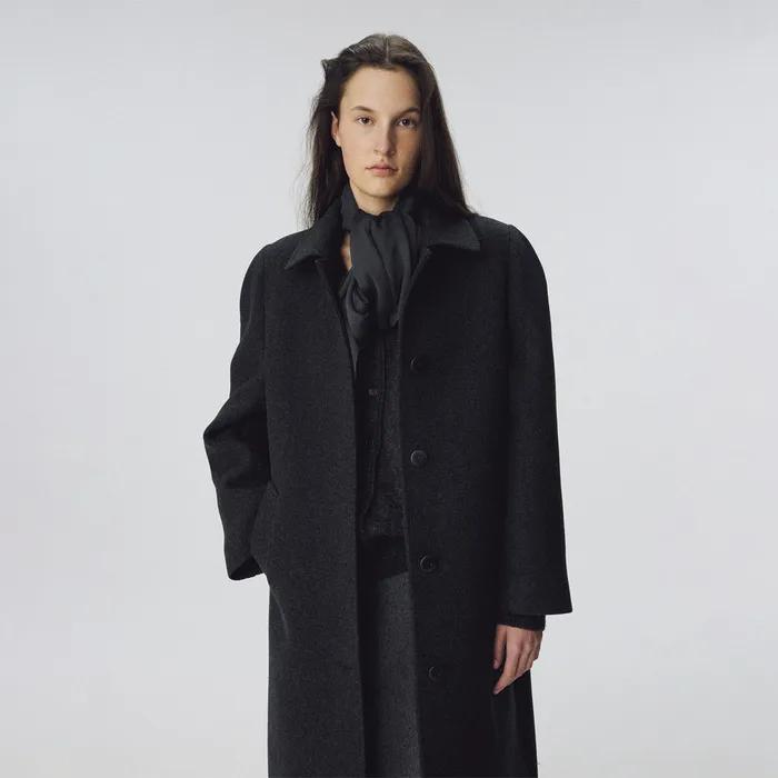 Atelier wool coat (Deep charcoal)
