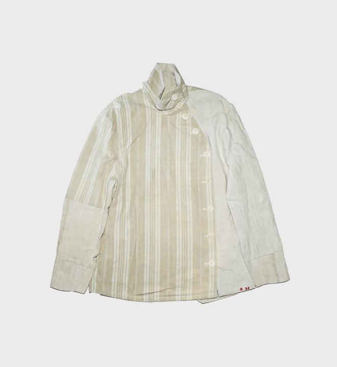 Vintage Fabric Fencing Jacket (Ivory Stripe)