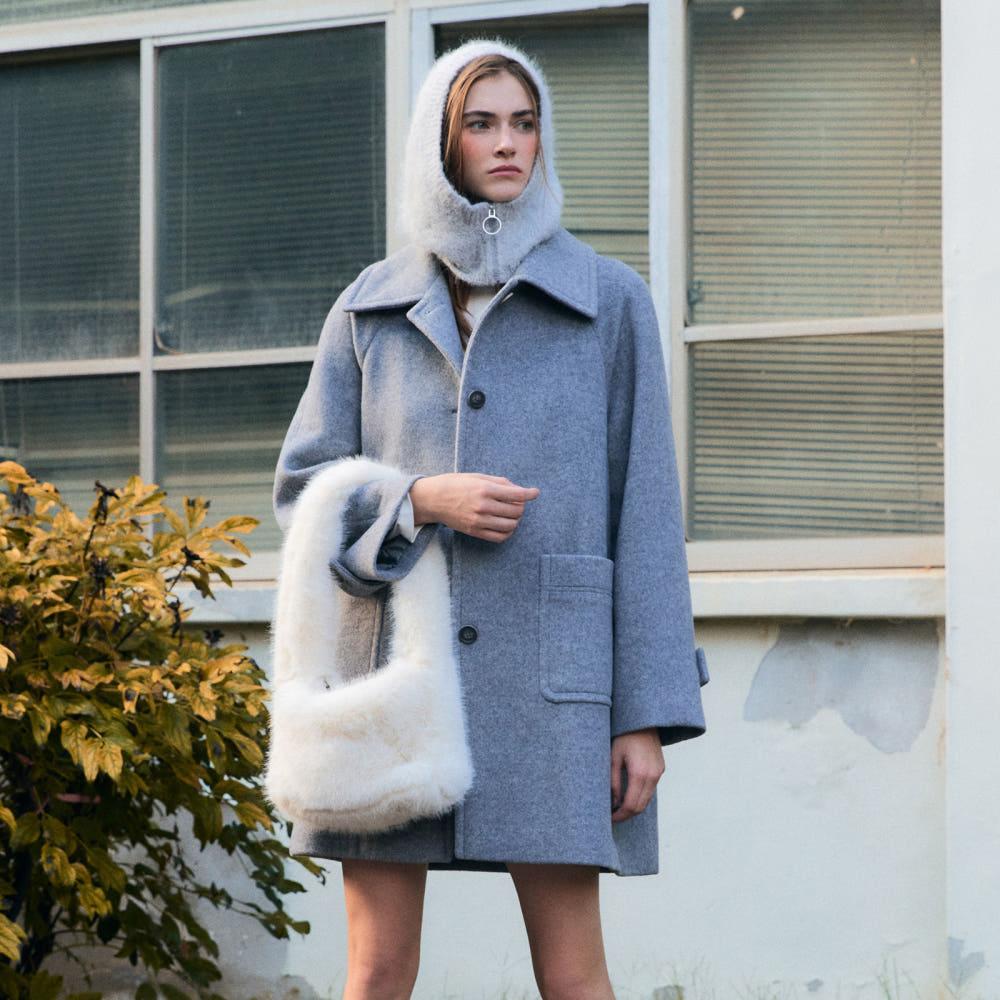 [누적1만장] 울 블렌디드 스탠카라 하프 코트_MIWJHEV1PG