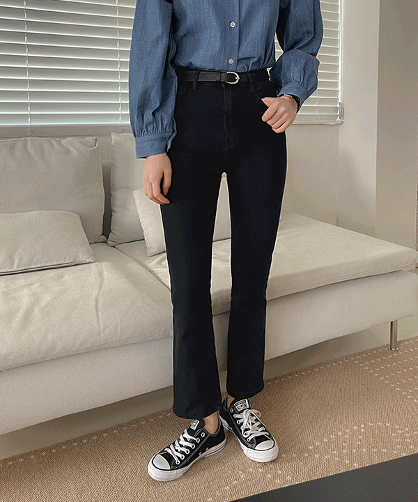 [기장선택/플러스사이즈~2XL] 둘중하나 히든밴딩 일자핏 부츠컷 스판 팬츠